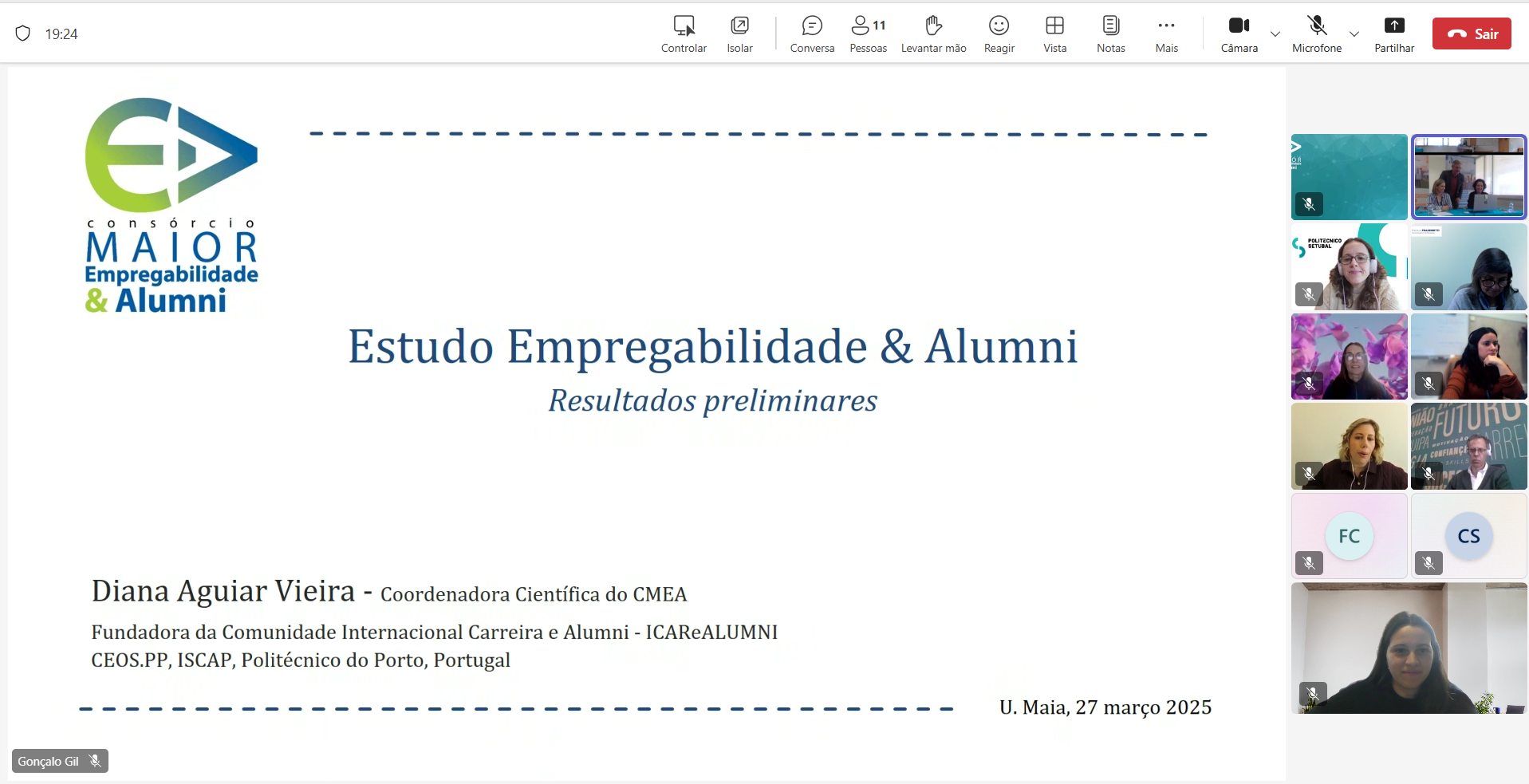 Resultados Preliminares do Questionário Empregabilidade e Alumni